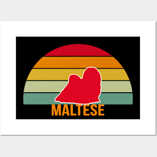 Maltese Vintage Silhouette Posters and Art